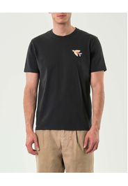 T-shirt Olow nera con stampa al petto e maxi stampa sul retro in collaborazione con Cecile Jaillard