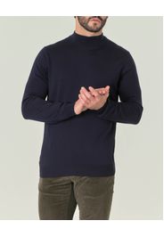 Lupetto Pellizzari blu navy in pura lana merino