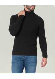 Dolcevita Pellizzari nero in puro cotone lavorato a coste inglesi