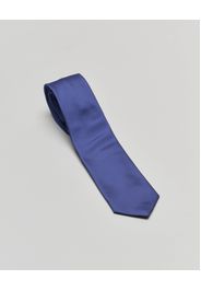 Cravatta blu indaco micro armatura in pura seta