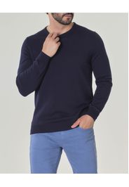 Maglia girocollo blu Pellizzari in puro cotone made in Italy