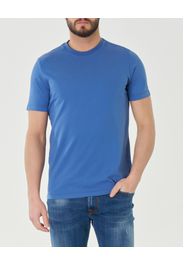 T-shirt blu indaco Pellizzari in jersey di puro cotone a tinta unita