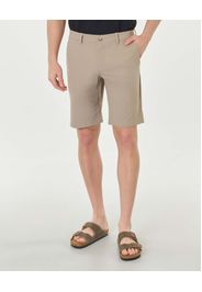 Bermuda chino tortora in tessuto tecnico stretch
