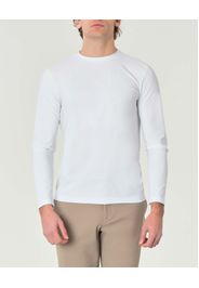 T-shirt manica lunga Pellizzari bianca in tessuto tecnico