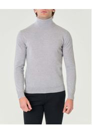 Dolcevita Pellizzari grigio melange in misto lana e cachemire finezza 12