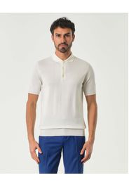 Polo color panna Pellizzari in maglia di puro cotone