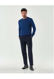 Pantalone Pellizzari drop7 blu in tela Marzotto di pura lana