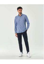 Pantaloni chino Pellizzari slim blu in tessuto tecnico stretch