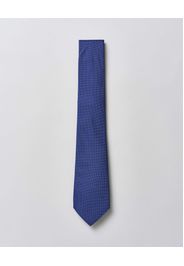 Cravatta Pellizzari blu royal tinta unita in reps di pura seta