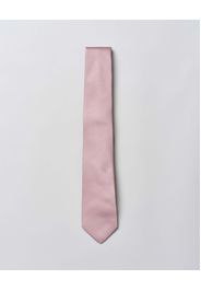 Cravatta Pellizzari rosa micro quadretto di pura seta