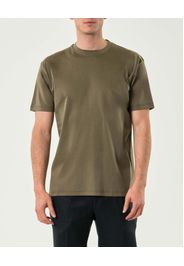 T-shirt mezza manica Pellizzari verde militare in cotone doppio ritorto
