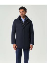 Impermeabile Amburgo Pellizzari color bronzo in misto cotone con davantino staccabile imbottito in piuma