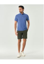 Bermuda chino slim Pellizzari verde militare in tessuto tecnico stretch