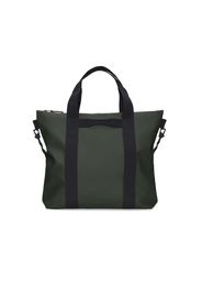 Tote Bag verde militare Rains in tessuto tecnico impermeabile effetto gommato con tracolla removibile