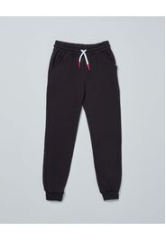 Pantaloni neri in felpa di cotone con scritta logo sul retro 10-16 anni