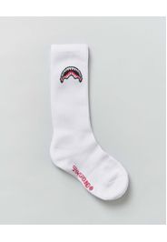 Calzini Sprayground bianchi con logo icon e custodia