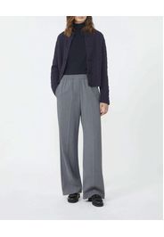 Pantaloni grigi in misto lana Weekend Max Mara Con elastico in vita