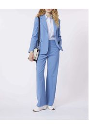 Pantaloni palazzo azzurri Weekend Max Mara in pura lana vergine