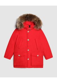 Arctic Parka HC Woolrich rosso con cappuccio e pelliccia in procione removibili