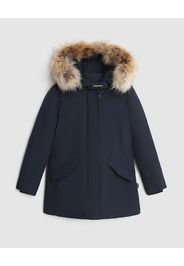 Arctic Parka Woolrich blu con pelliccia racoon staccabile