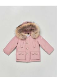 Giaccone Woolrich Artic Parka color malva con pelliccia removibile