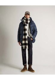 Cloud Parka Woolrich blu in microfibra con cappuccio