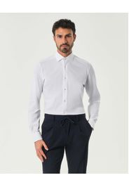 Camicia bianca tinta unita in tessuto tecnico active tailor fit