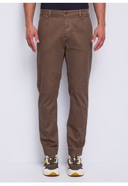 Gaudì Uomo Pantaloni marroni in cotone stampato