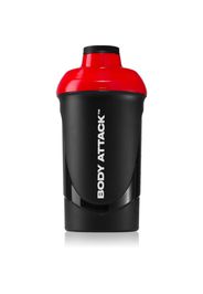 Body Attack Shaker shaker per lo sport senza BPA colore Black-Red 600 ml