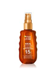Garnier Ambre Solaire Ideal Bronze olio trattante e abbronzante SPF 15 150 ml