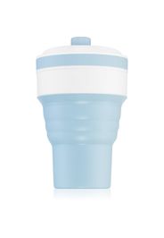 KidPro Collapsible Mug tazza con cannuccia Blue 350 ml