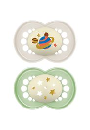 MAM Original Night 6m+ ciuccio Grey/ Green 2 pz