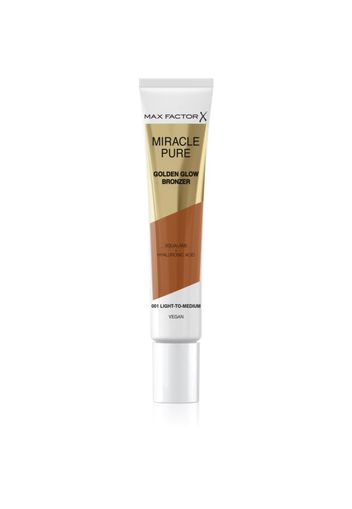 Max Factor Miracle Pure bronzer in crema illuminante colore 001 Light To Medium 15 ml
