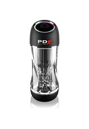 Pipedream PDX Elite ViewTube Pro See-Thru Vibrating Stroker Masturbatore maschile con vibrazione 23 cm