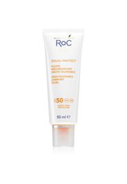 RoC Soleil Protect High Tolerance Comfort Fluid lozione abbronzante per il viso SPF 50 50 ml