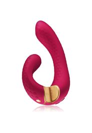 Shunga Miyo vibratore con stimolatore clitorideo raspberry 18,2 cm