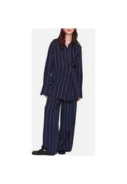 Aligne Kayla Pinstripe Wrap Front Lyocell-Blend Shirt - EU 34/UK 6