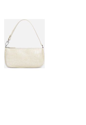 BY FAR Women's Rachel Croco Embossed Leather Bag - Cream