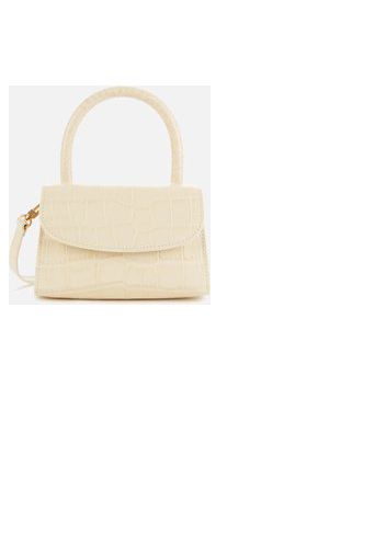 BY FAR Women's Mini Croco Top Handle Bag - Cream