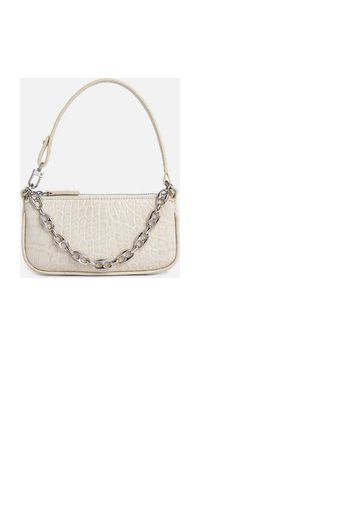 BY FAR Women's Mini Rachel Croco Bag - Cream