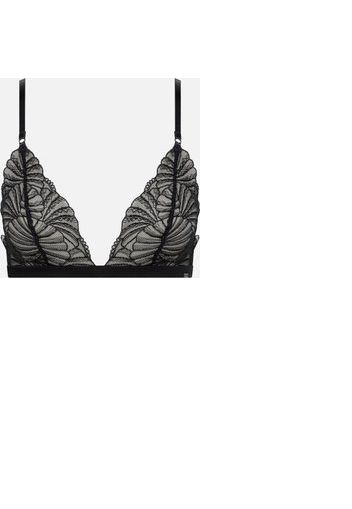 Calvin Klein Sheer Embroidered Stretch-Lace Unlined Triangle Bra