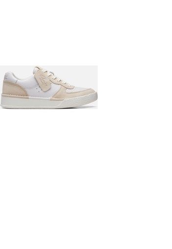 Clarks Women's CraftCup Court Trainers - White Combi