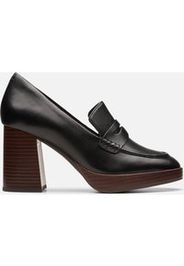 Clarks Women's Zoya85 Walk Heeled Loafers - Black Leather