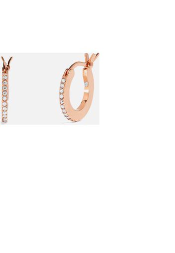 Coach Women's Pave Huggie Earrings - Ro/Peach