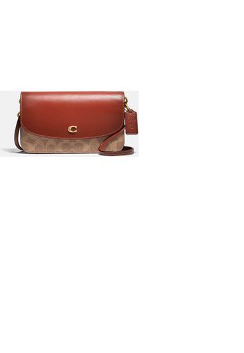 Coach Coated Canvas Signature Tabby Wristlet, Tan Rust, One Size