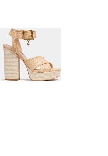 Coach Women's Nelly Raffia Platform Sandals - Natural