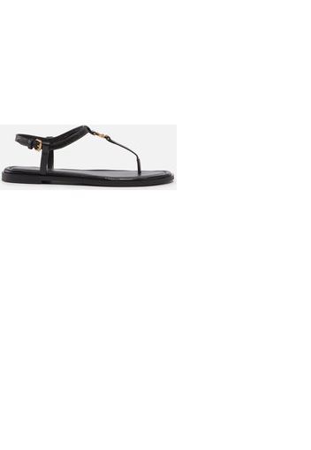 Coach Women's Jessica Leather Toe-Post Sandals - Black