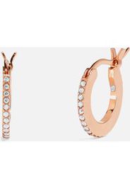 Coach Women's Pave Huggie Earrings - Ro/Peach