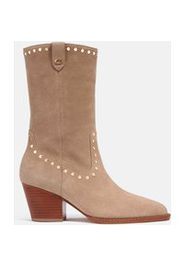 Coach Women's Pheobe Suede Western Boots - Oat