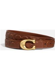 Coach Women's 25mm Sculpted C Embossed Belt - Saddle